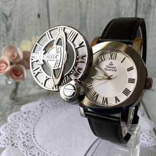ヴィヴィアンウエストウッド(Vivienne Westwood)の【美品】 ヴィヴィアン  腕時計  CAGE Ⅱ シルバー MAN ブラック(腕時計(アナログ))