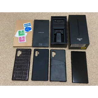 サムスン(SAMSUNG)の超美品 Samsung Galaxy Note10+ 5G 256Gb ブラック(スマートフォン本体)