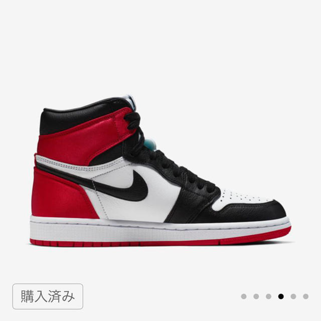 NIKE(ナイキ)のNIKE WMNS AIR JORDAN 1 SATIN BLACK TOE レディースの靴/シューズ(スニーカー)の商品写真