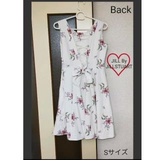 【美品】JILLbyJILLSTUART バックリボン 花柄 ワンピース S