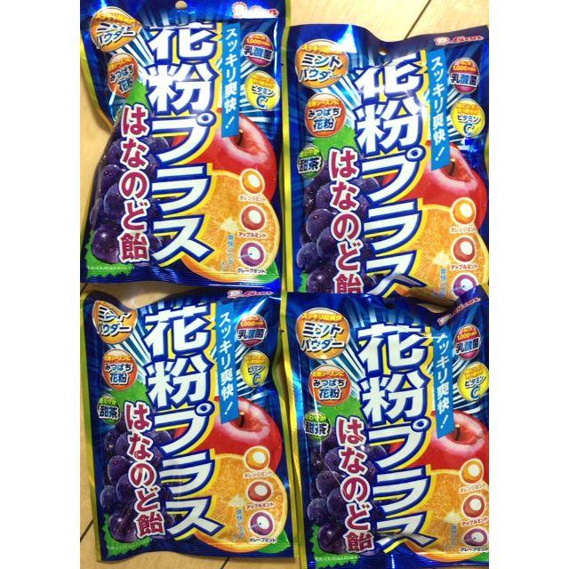 のど飴　花粉プラス 　3種フルーツアソート　4袋 食品/飲料/酒の食品(菓子/デザート)の商品写真