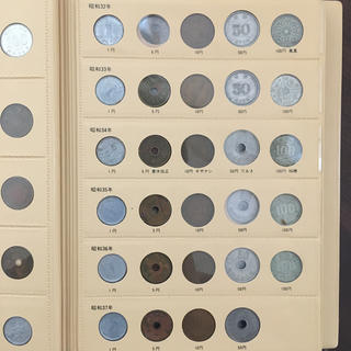 昭和コインアルバム(現行) 昭和23年〜64年各貨幣及び記念硬貨の 