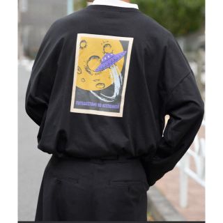 ハレ(HARE)のkutir レトロ UFO Tシャツ ブラック(シャツ)