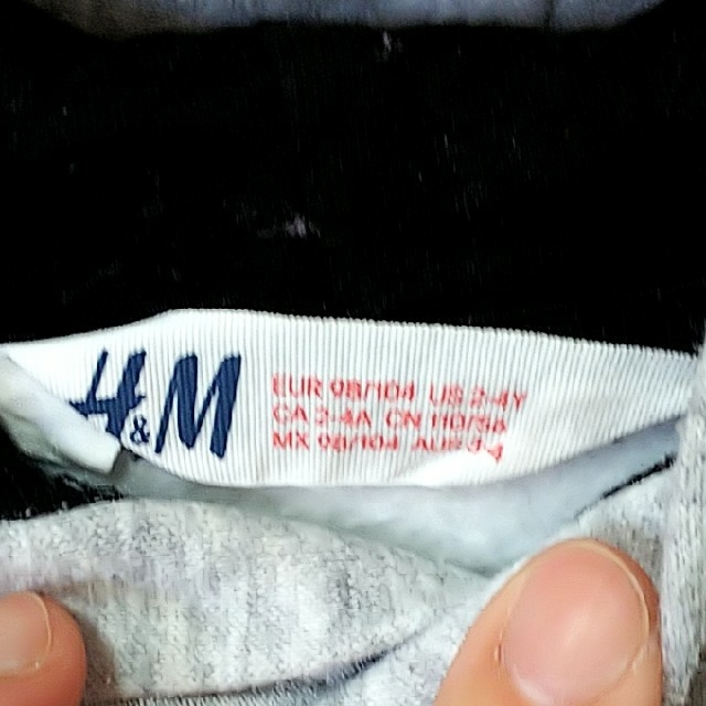 H&M(エイチアンドエム)のH&M 裏起毛 パーカートレーナー／110㌢ キッズ/ベビー/マタニティのキッズ服男の子用(90cm~)(Tシャツ/カットソー)の商品写真