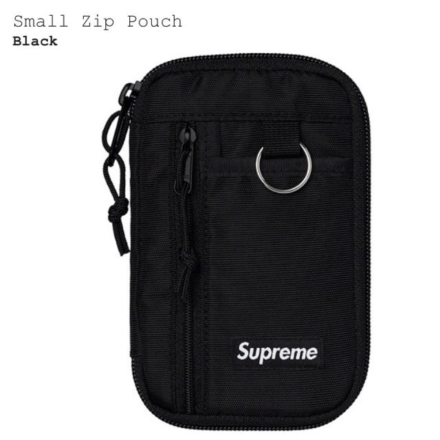 Supreme(シュプリーム)のSupreme Small Zip Pouch Black ハンドメイドのファッション小物(ポーチ)の商品写真