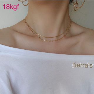 アメリヴィンテージ(Ameri VINTAGE)のimport❁︎18kgf ゴールド プレート チェーン チョーカー ネックレス(ネックレス)