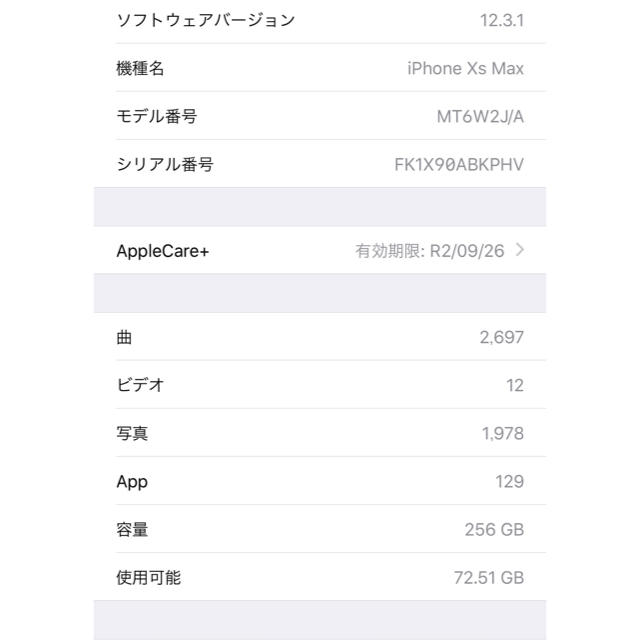 iPhone XS Max 256GB ドコモ
