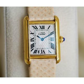 カルティエ(Cartier)の美品 カルティエ マスト タンク アクアリーノ SM Xmas限定モデル(腕時計)