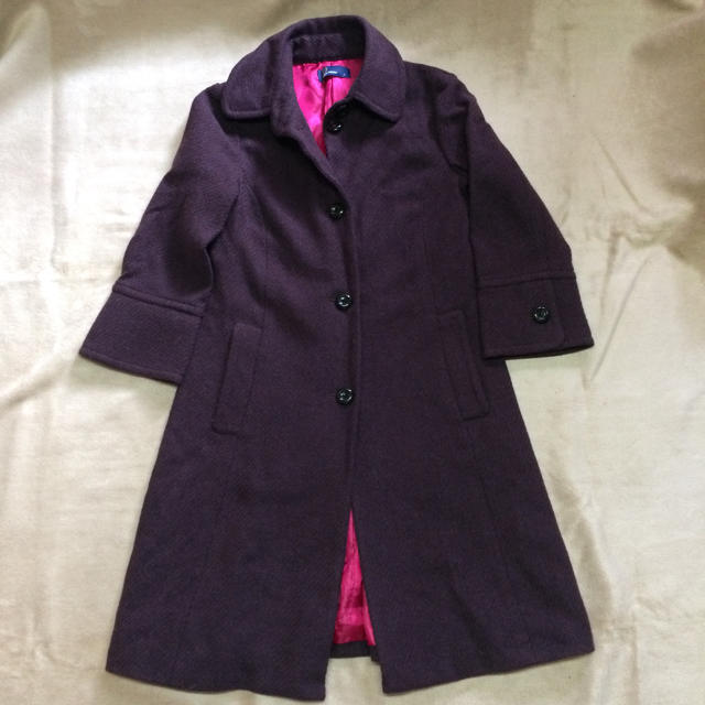 フレッドペリー コート 赤紫系 Mサイズ 美品
