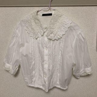 ダブルクローゼット(w closet)のw closet 襟レースブラウス(シャツ/ブラウス(半袖/袖なし))