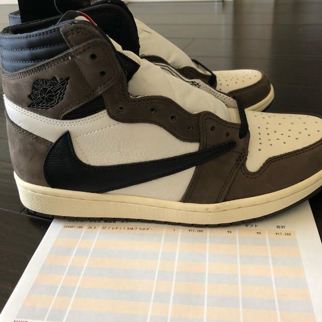 靴/シューズ26.5 NIKE AIR JORDAN 1 TRAVIS SCOTT