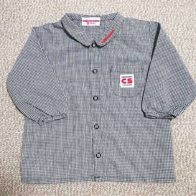 mikihouse(ミキハウス)のチエコサクギンガムチェックシャツ(80) キッズ/ベビー/マタニティのベビー服(~85cm)(シャツ/カットソー)の商品写真