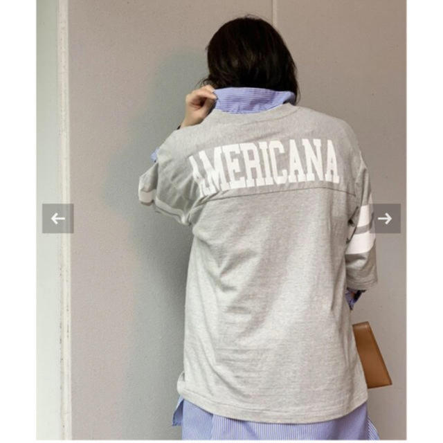 AP STUDIO／AMERICANA ボーイフレンド フットボールTシャツ