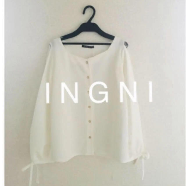 INGNI(イング)の新品★ I N G N Iイング★ナシポン袖レース前開きトップス レディースのトップス(カットソー(長袖/七分))の商品写真