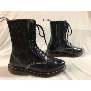 ドクターマーチン(Dr.Martens)の美品 ドクターマーチン☆☆スカル模様☆☆サイドジップ(ブーツ)