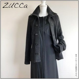 ズッカ(ZUCCa)のZUCCa ニットJK チャコールグレー M(カーディガン)