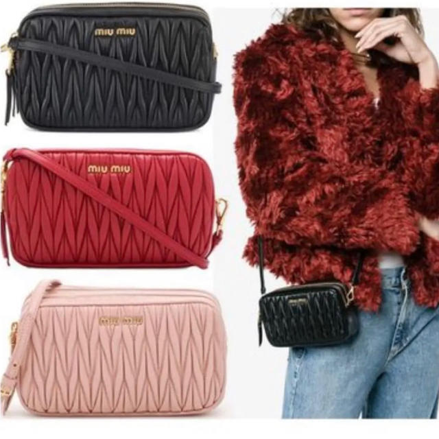 【本物新品保証】 miumiu - MIUMIU マテラッセ ショルダーバッグ ショルダーバッグ 【本物新品保証】 miumiu - MIUMIU マテラッセ ショルダーバッグ ショルダーバッグ