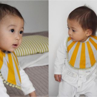 エイデンアンドアネイ(aden+anais)の【maaa様専用】新品未使用 クイジーヌハビッツ  Bib バイカラー(ベビースタイ/よだれかけ)