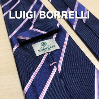 ルイジボレッリ(LUIGI BORRELLI)のtak様【美品】LUIGI BORRELLI  ネイビー レジメンタル ネクタイ(ネクタイ)