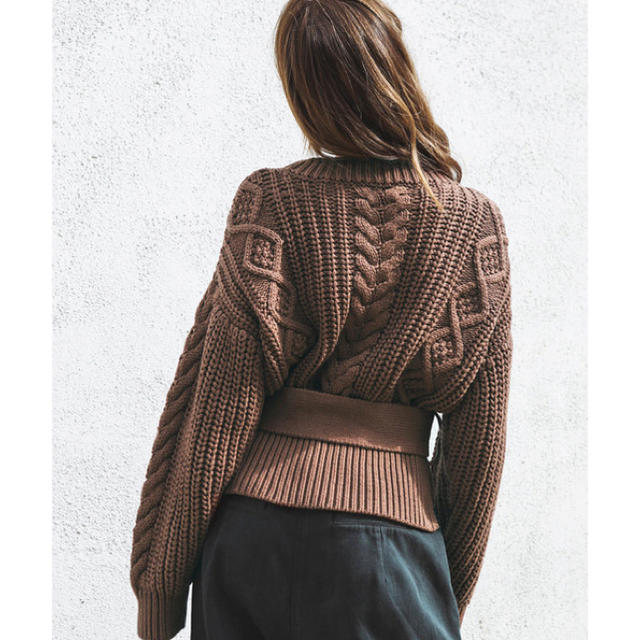 ALEXIA STAM(アリシアスタン)のBelt Attached Cable Knit/ケーブルニット レディースのトップス(ニット/セーター)の商品写真