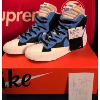 ナイキ(NIKE)のNIKE SACAI BLAZER MID BLACK/WHITE/BLUE(スニーカー)