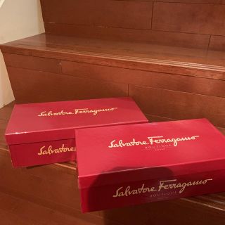 サルヴァトーレフェラガモ(Salvatore Ferragamo)のサルヴァトーレ フェラガモ  靴空き箱 ２個セット(ショップ袋)