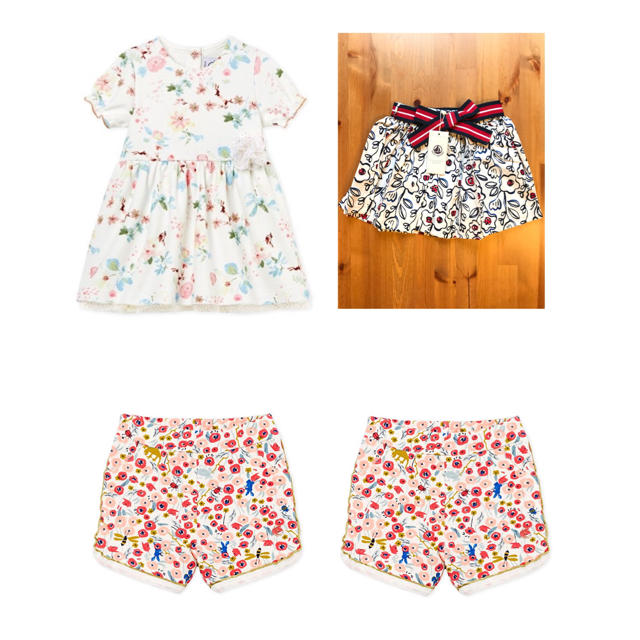 PETIT BATEAU(プチバトー)のモモとチョコ様専用♡プチバトー4点おまとめ キッズ/ベビー/マタニティのキッズ服女の子用(90cm~)(ワンピース)の商品写真