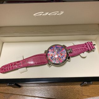 ガガミラノ(GaGa MILANO)の美品 GaGa MILANO ガガミラノ『マヌアーレ 48mm モザイク』裏スケ(腕時計(アナログ))