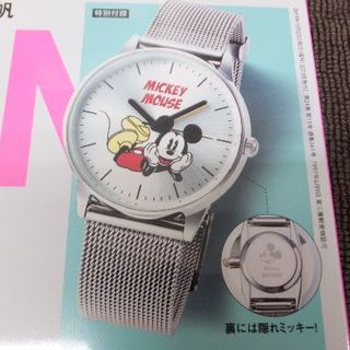 ミッキーマウス(ミッキーマウス)のSPRING付録　ミッキーマウス　シルバー腕時計(腕時計)