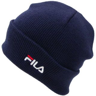 フィラ(FILA)のFILA フィラ ニット帽 リフレクター付き ベーシックロゴ★ネイビー【新品】(ニット帽/ビーニー)