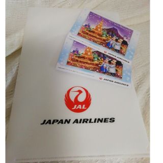 ジャル(ニホンコウクウ)(JAL(日本航空))のJAL A4クリアファイルとハガキ2枚(クリアファイル)