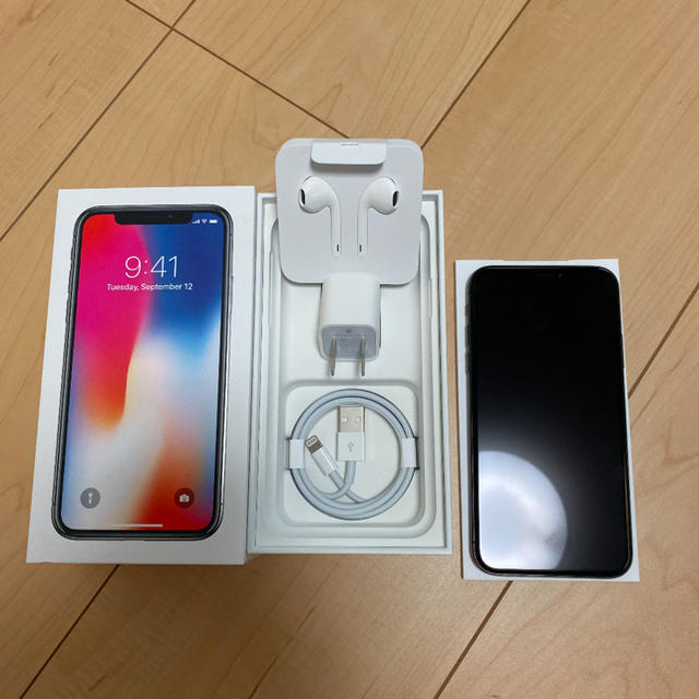 iPhone x 64GB スペースグレイ SIMフリー済 未使用