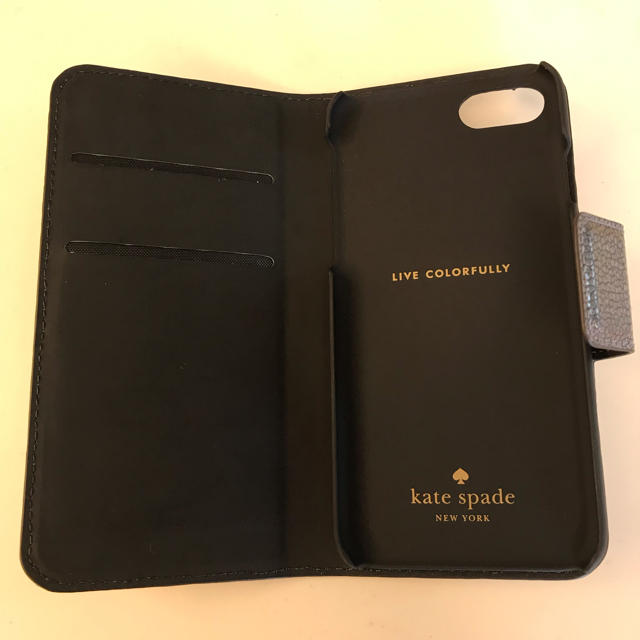 kate spade new york(ケイトスペードニューヨーク)のケイトスペード  iPhone7.8用 手帳型グリッターケース スマホ/家電/カメラのスマホアクセサリー(iPhoneケース)の商品写真