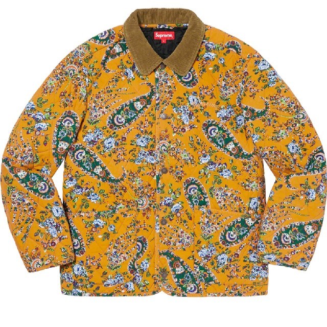 L supreme Quilted Paisley Jacket yellow