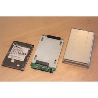 500GB HDD+外付けケースシルバー(TVの録画などにも)(PC周辺機器)