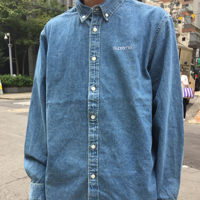 supreme classic logo denim shirt L 都内で 12648円 www.gold-and ...