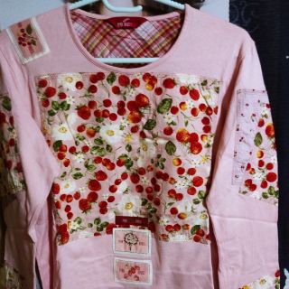 ピンクハウス(PINK HOUSE)のピンクハウス🍓🍓🍓パッチワークワッペンいっぱいロンTシャツ(シャツ/ブラウス(長袖/七分))