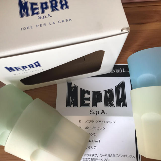 IDEE(イデー)のMEPRA クワトロカップ・送料込 インテリア/住まい/日用品のキッチン/食器(グラス/カップ)の商品写真