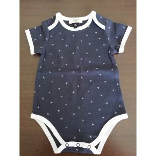 アルマーニ ジュニア(ARMANI JUNIOR)の[値下][新品未使用]ARMANI BABY　ロンパース　ネイビー(ロンパース)