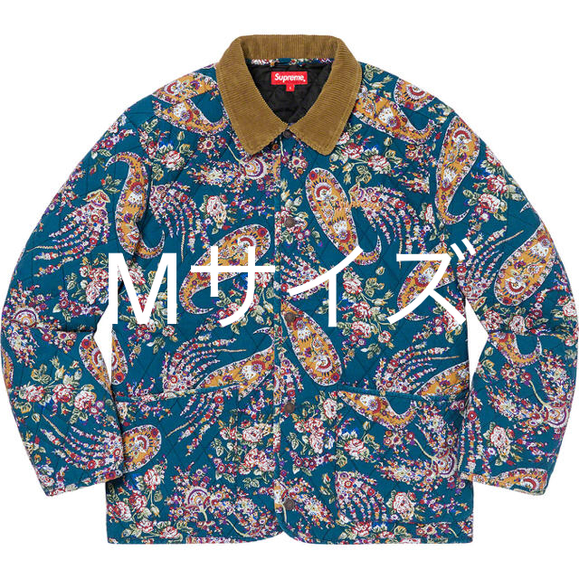 supreme Quilted Paisley Jacket  ネイビー M