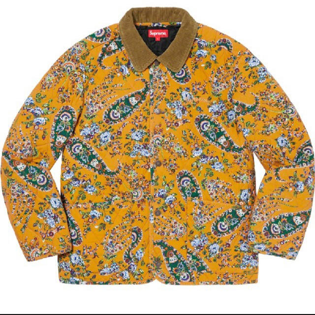 S supreme Quilted Paisley Jacket yellow