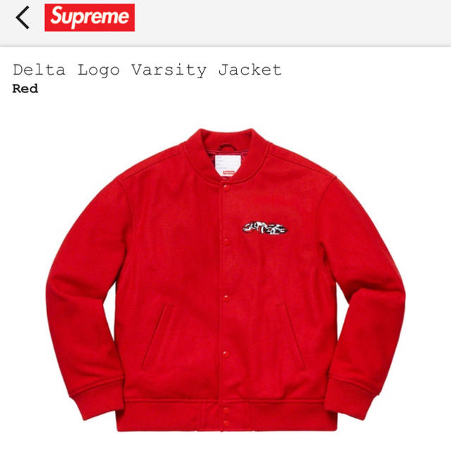 サイズはLですsupreme Delta Logo Varsity Jacket