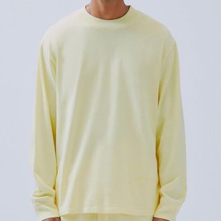 フィアオブゴッド(FEAR OF GOD)のEssentials FOG 新作ロンT イエロー　S(Tシャツ/カットソー(七分/長袖))