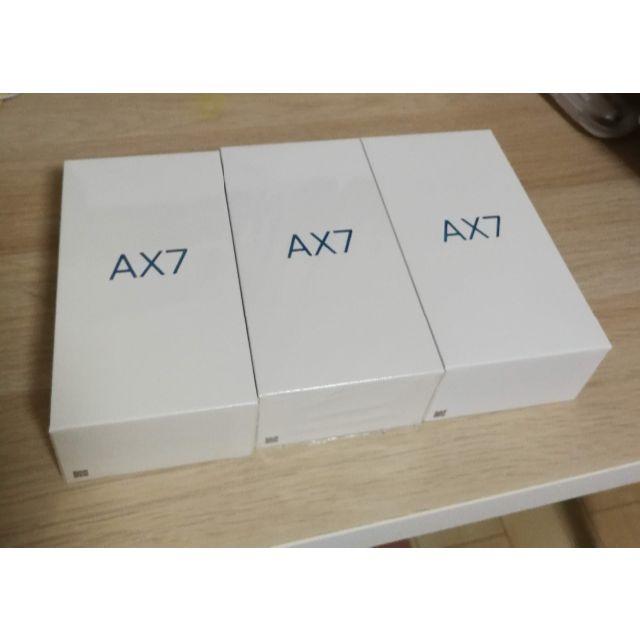 【新品未使用】OPPO AX7 3台(ブルー2台、ゴールド1台) SIMフリー