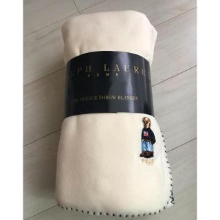 ラルフローレン(Ralph Lauren)の新品未使用 大判ラルフローレンベア☆フリースブランケット(ホワイト)(毛布)