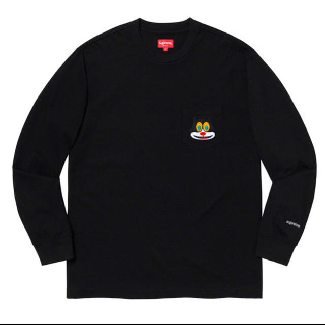 Supreme Cat L/S Pocket Tee 黒L