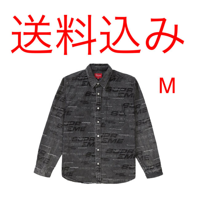 Supreme(シュプリーム)のSUPREME Dimensions Logo Denim Shirt M 黒 メンズのトップス(シャツ)の商品写真