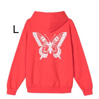 ジーディーシー(GDC)のLサイズ  GDC BUTTERFLY HOODY 赤(パーカー)