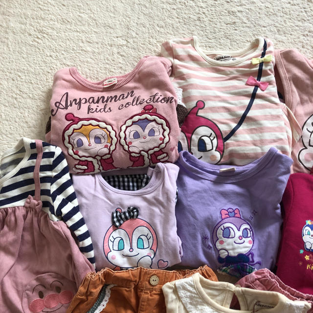 アンパンマン(アンパンマン)のパンツ2点とトレーナー キッズ/ベビー/マタニティのキッズ服女の子用(90cm~)(Tシャツ/カットソー)の商品写真