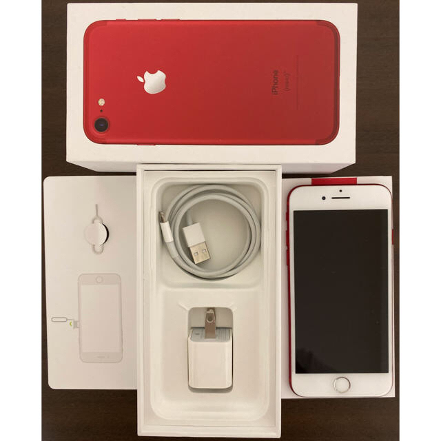 【値下げ】【美品】iPhone 7 Red 128GB SIMフリー